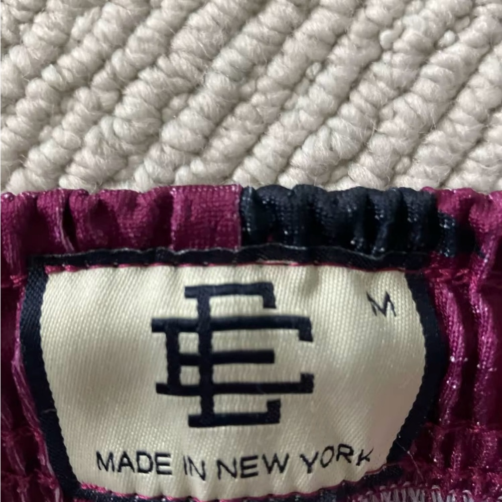 Burgundy and Black Satin Garment